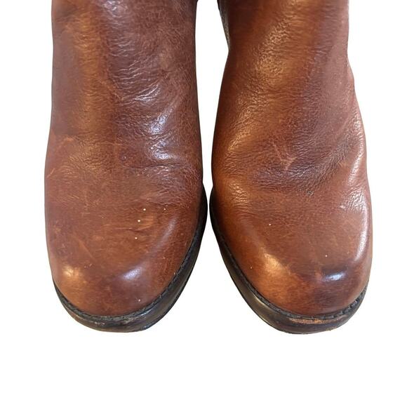 Y2K FRYE DONNA CHELSEA HEELED BOOTS SZ. 6 CHESTNUT BROWN - Picture 5 of 8